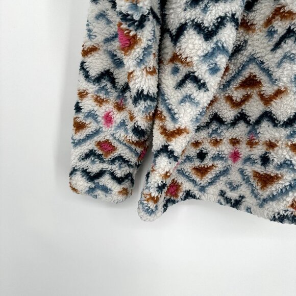 Eddie Bauer Women's Fleece Pullover 1/4 zip Aztec Pattern Size XXL - Picture 2 of 5